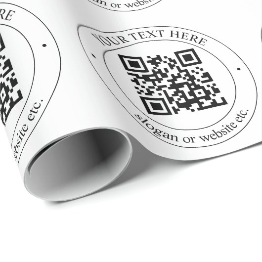 Laden Sie Ihren eigenen QR-Code und Ihren anpassba Geschenkpapier (Rolleneckpunkt)
