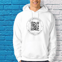 Laden Sie Ihren eigenen QR-Code und Ihren anpassba Hoodie