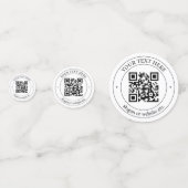 Laden Sie Ihren eigenen QR-Code und Ihren anpassba Konfetti (Rückseiten)
