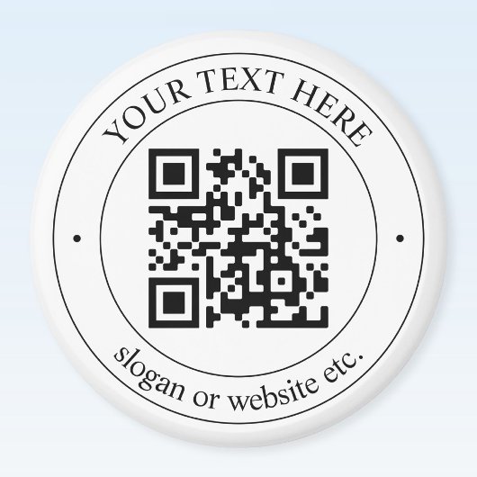 Laden Sie Ihren eigenen QR-Code und Ihren anpassba Magnet