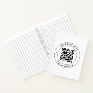 Laden Sie Ihren eigenen QR-Code und Ihren anpassba Notizblock
