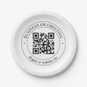 Laden Sie Ihren eigenen QR-Code und Ihren anpassba Pappteller (Vorderseite)