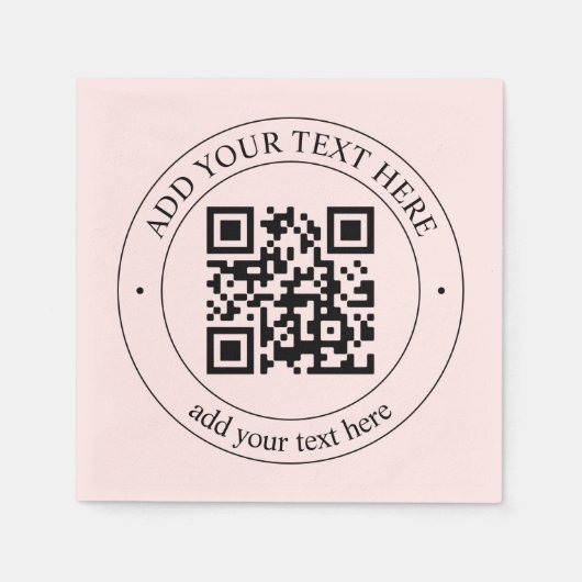 Laden Sie Ihren eigenen QR-Code und Ihren anpassba Serviette (Vorderseite)
