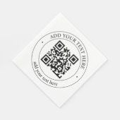 Laden Sie Ihren eigenen QR-Code und Ihren anpassba Serviette (Ecke)
