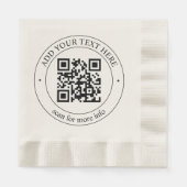 Laden Sie Ihren eigenen QR-Code und Ihren anpassba Serviette (Vorderseite)