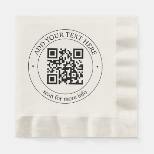 Laden Sie Ihren eigenen QR-Code und Ihren anpassba Serviette