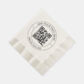 Laden Sie Ihren eigenen QR-Code und Ihren anpassba Serviette (Ecke)
