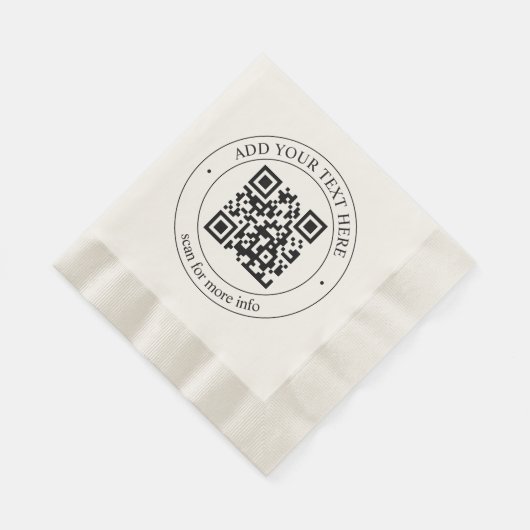 Laden Sie Ihren eigenen QR-Code und Ihren anpassba Serviette (Ecke)