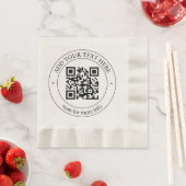 Laden Sie Ihren eigenen QR-Code und Ihren anpassba Serviette (Beispiel)