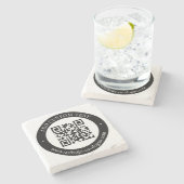 Laden Sie Ihren eigenen QR-Code und Ihren anpassba Steinuntersetzer (Seitenansicht)