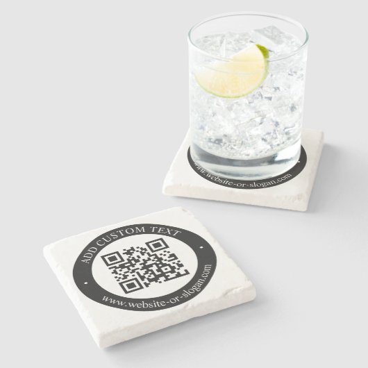 Laden Sie Ihren eigenen QR-Code und Ihren anpassba Steinuntersetzer (Seitenansicht)