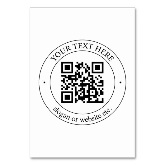 Laden Sie Ihren eigenen QR-Code und Ihren anpassba Tischnummer (Rückseite)