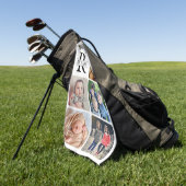 Laden Sie Ihren Foto-Namen mit Monogramm hoch Golfhandtuch (Gras)