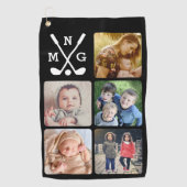 Laden Sie Ihren Foto-Namen mit Monogramm hoch Golfhandtuch (Vorderseite)