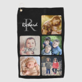 Laden Sie Ihren Foto-Namen mit Monogramm hoch Golfhandtuch (Vorderseite)