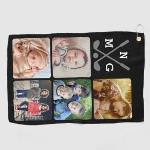 Laden Sie Ihren Foto-Namen mit Monogramm hoch Golfhandtuch