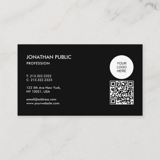 Laden Sie Ihren Logo benutzerdefinierten QR-Code S Visitenkarte (Vorderseite)
