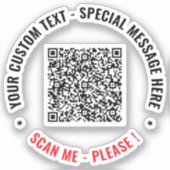 Laden Sie Ihren QR-Code-Aufkleber mit benutzerdefi Aufkleber (Vorderseite)