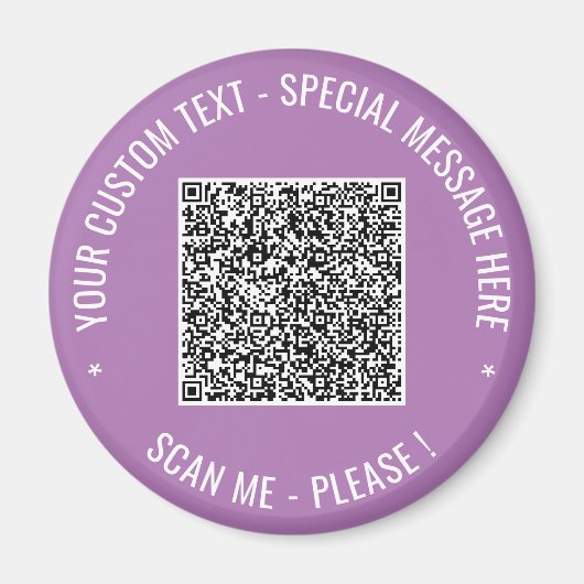Laden Sie Ihren QR-Code hoch - Beispiel für Magnet (Vorne)