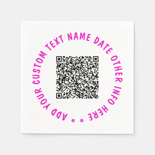 Laden Sie Ihren QR-Code hoch - Beispiel für Servie Serviette (Vorderseite)
