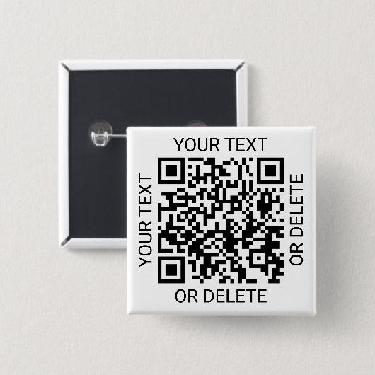 Laden Sie Ihren QR-Code hoch Einfache Website oder Button (Vorne & Hinten)