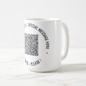 Laden Sie Ihren QR-Code hoch, fügen Sie benutzerde Kaffeetasse (VorderseiteRechts)