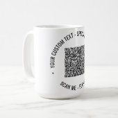 Laden Sie Ihren QR-Code hoch, fügen Sie benutzerde Kaffeetasse (Vorderseite Links)