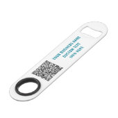 Laden Sie Ihren QR-Code hoch, fügen Sie Text hinzu Speed Flaschenöffner (Vorderseite Schrägansicht)