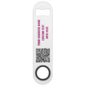 Laden Sie Ihren QR-Code hoch, fügen Sie Text hinzu Speed Flaschenöffner (Rückseite)