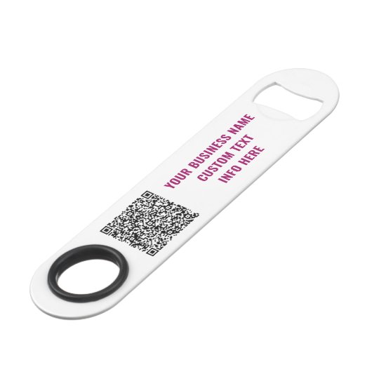 Laden Sie Ihren QR-Code hoch, fügen Sie Text hinzu Speed Flaschenöffner (Rückseite Schrägansicht)