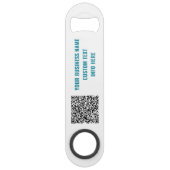 Laden Sie Ihren QR-Code hoch, fügen Sie Text hinzu Speed Flaschenöffner (Vorderseite)