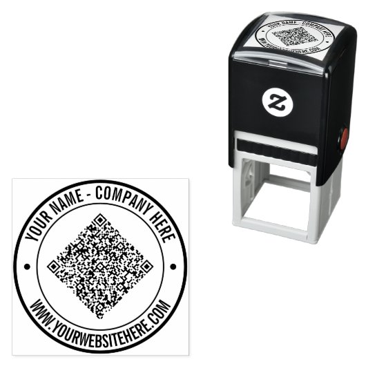 Laden Sie Ihren QR-Code hoch und fügen Sie benutze Permastempel (Beispiel)