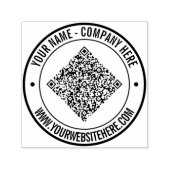 Laden Sie Ihren QR-Code hoch und fügen Sie benutze Permastempel (Design)