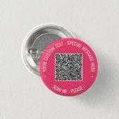 Laden Sie Ihren QR-Code mit individuellem Text - W Button (Vorne & Hinten)