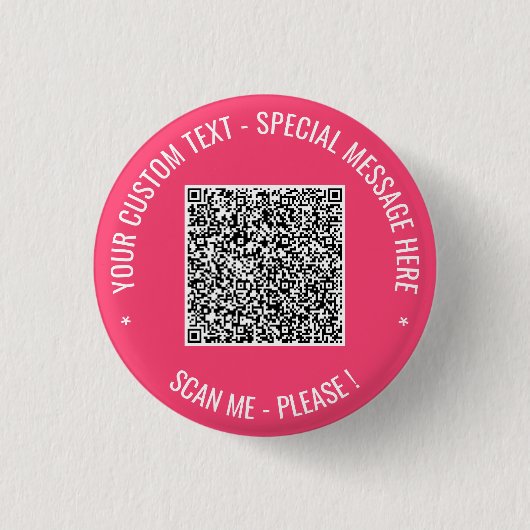 Laden Sie Ihren QR-Code mit individuellem Text - W Button (Vorderseite)