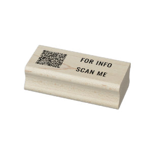 Laden Sie Ihren QR-Code-Scan-Info-Personalisierten Gummistempel