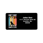 Laden Sie keine Adoptierend Pet Rescue Rücksendead Adressaufkleber (Vorne)