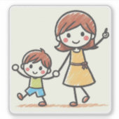 Laden Sie Kidds Personalisiertes Geschenk für Elte Aufkleber (Vorderseite)