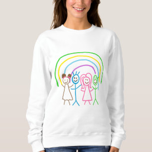 Laden Sie Kinder hoch, die Kids-Artwork Gezeichnet Sweatshirt