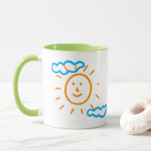 Laden Sie Kinder hoch, die Kids-Artwork zu Grün Ge Tasse