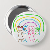 Laden Sie Kinder hoch, in denen Kids-Artwork Gezei Button (Vorne & Hinten)
