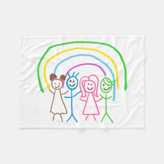 Laden Sie Kinder hoch, in denen Kids-Artwork Gezei Fleecedecke (Vorderseite (Horizontal))