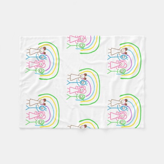 Laden Sie Kinder hoch, in denen Kids-Artwork Gezei Fleecedecke (Vorderseite (Horizontal))