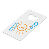 Laden Sie Kinder hoch, in denen Kids-Artwork Gezei Geldbeutel Flaschenöffner (Rückseite Schrägansicht)