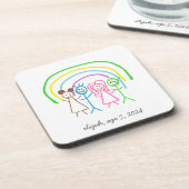 Laden Sie Kinder hoch, in denen Kids-Artwork Gezei Getränkeuntersetzer (Linke Seite)