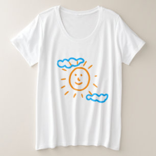 Laden Sie Kinder hoch, in denen Kids-Artwork Gezei Große Größe T-Shirt