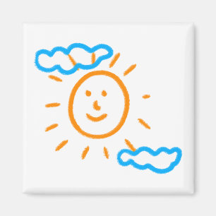 Laden Sie Kinder hoch, in denen Kids-Artwork Gezei Magnet