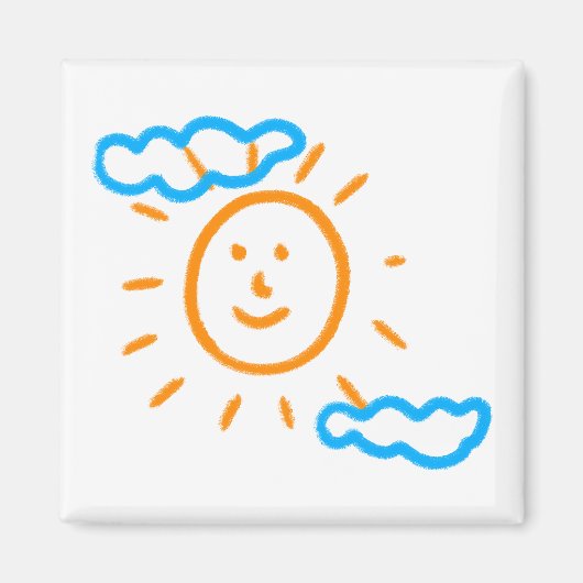 Laden Sie Kinder hoch, in denen Kids-Artwork Gezei Magnet (Vorne)