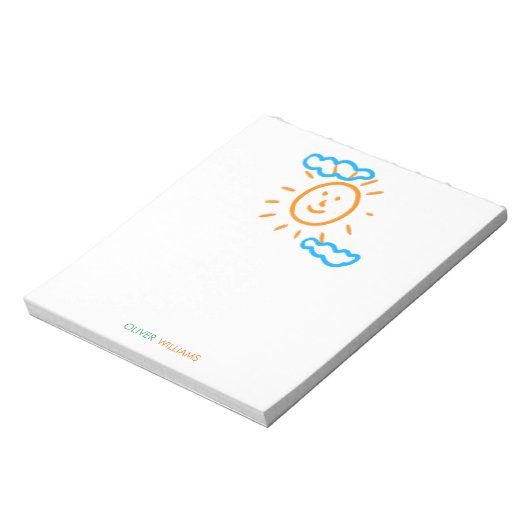 Laden Sie Kinder hoch, in denen Kids-Artwork Gezei Notizblock (Rotiert)