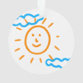 Laden Sie Kinder hoch, in denen Kids-Artwork Gezei Ornament (Rückseite)